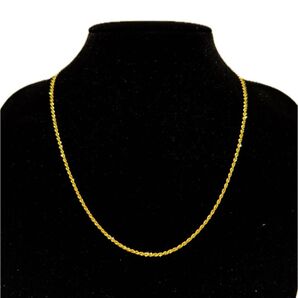 10K ロープネックレス 1.5mm 16inch