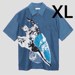 XLサイズ ジョジョの奇妙な冒険 ジョジョ 半袖 シャツ キラークイーン ブルー グラニフ 吉良吉影 荒木飛呂彦 岸辺露伴