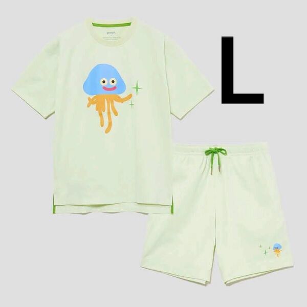 ドラクエ Lサイズ ルームウェア セットアップ ホイミン グラニフ Tシャツ パジャマ ドラゴンクエスト ドラゴンボール 鳥山明