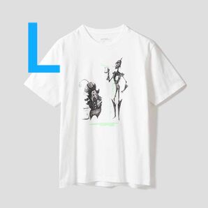 グラニフ Lサイズ コープスブライド Tシャツ ティム・バートン ナイトメア ツイステ ディズニー Tシャツ ホワイト 白 UT