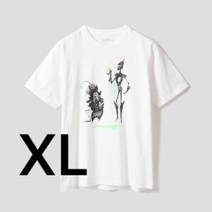 グラニフ XLサイズ コープスブライド Tシャツ ティム・バートン ナイトメア ツイステ ディズニー Tシャツ ホワイト 白 UT