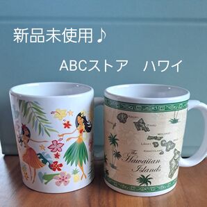 新品未使用♪ ハワイ マグカップ 2個セット フラガール ハワイ諸島 ABCストア