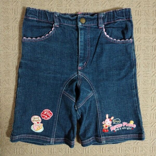 メゾピアノ デニム ハーフパンツ 130 ミミポポ レトロ
