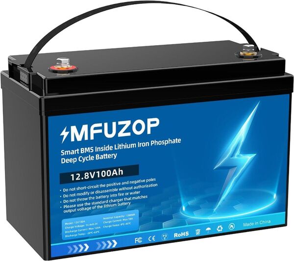 MFUZOP リン酸鉄リチウムイオンバッテリー 12.8V100Ah 新品未開封