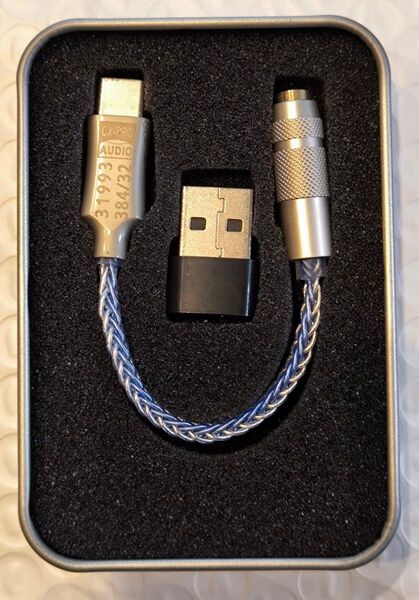 【新品未使用】CX31993 HiFi USB DAC ヘッドフォンアンプ Type-C 3.5mm ハイレゾ 高音質 ブルー