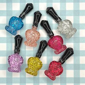NO.251 デコパーツ ギラギラ ネイルボトル 1個38円 7色×各1個セット→250円