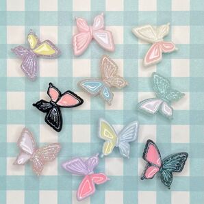 【在庫少なめ】NO.267 ミニサイズ バタフライ 10種×各1個セット250円 1個28円