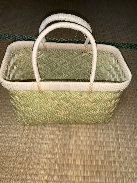 鳥越竹細工 市場かご ミニサイズ 一尺 竹編み上げカゴバック 竹編み上げカゴバック 手作りバスケット レトロ かご インテリア