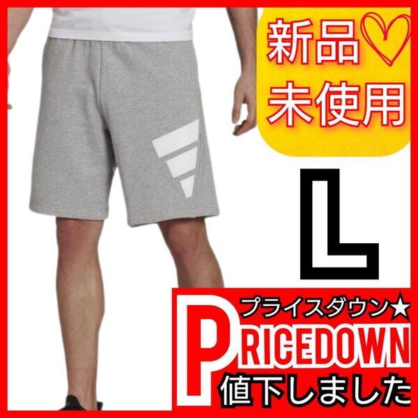【L】アディダス フューチャー アイコンズ ロゴ グラフィック ショーツ ショートパンツ 短パン GR4109 新品未使用品