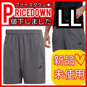 【LL】アディダス トレイン エッセンシャルズ ウーブン ショーツ 新品未使用品 タグ付き ハーフパンツ 短パン IC6978