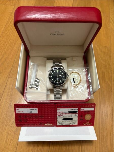 早い者勝ち!美品!ガラス面に傷なし!オメガ OMEGA 2264.50 シーマスター プロフェッショナル!クォーツ!ラージサイズ!