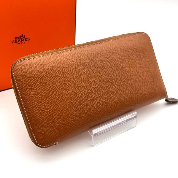 HERMES エルメス アザップ ロング シルクイン ブラウン C刻印 A124