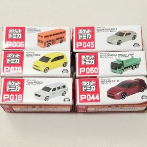 未使用 ポケットトミカ 6台セット トミカ ミニカー ポケット 男の子 車 バス トラック
