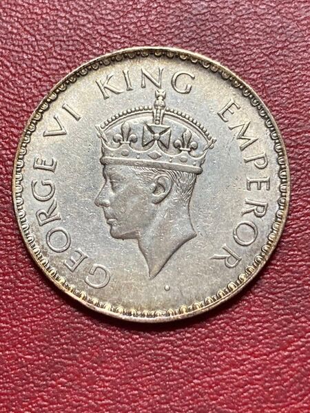 英領インド 1ルピー銀貨 1940年
