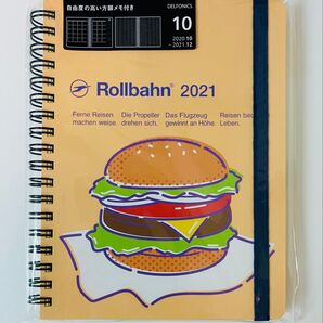 ★新品未使用★ロルバーンダイアリー L 80’s オレンジ ハンバーガー Rollbahn デルフォニックス