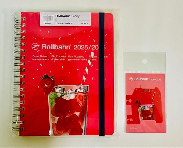 ★新品未開封★ロルバーンダイアリー L ヤミー ストロベリー ブックマークセット Rollbahn デルフォニックス
