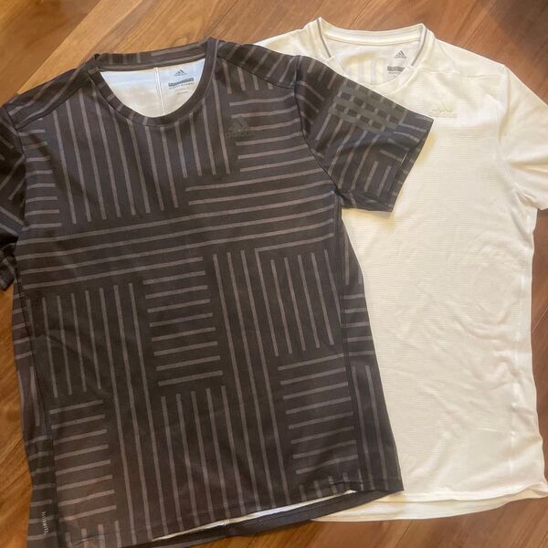 【2点セット】アディダス エナジーランニング Tシャツ メンズ Mサイズ トレーニングウェア ジム