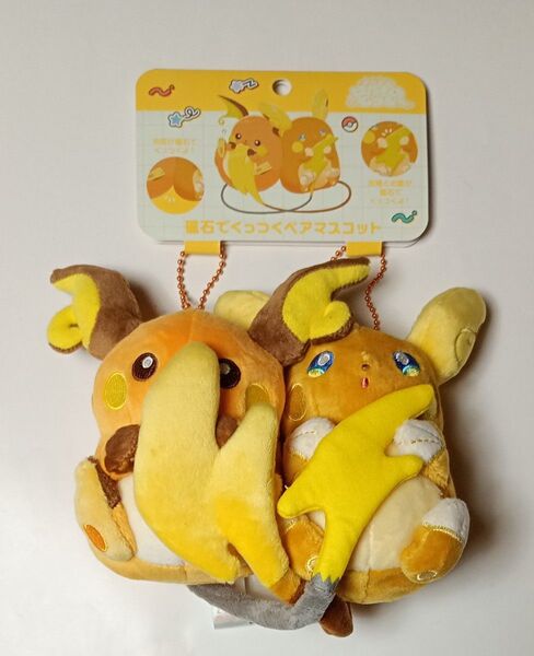 ポケモン 磁石でくっつくペアマスコット にたものどうし ライチュウ&アローラライチュウ 新品