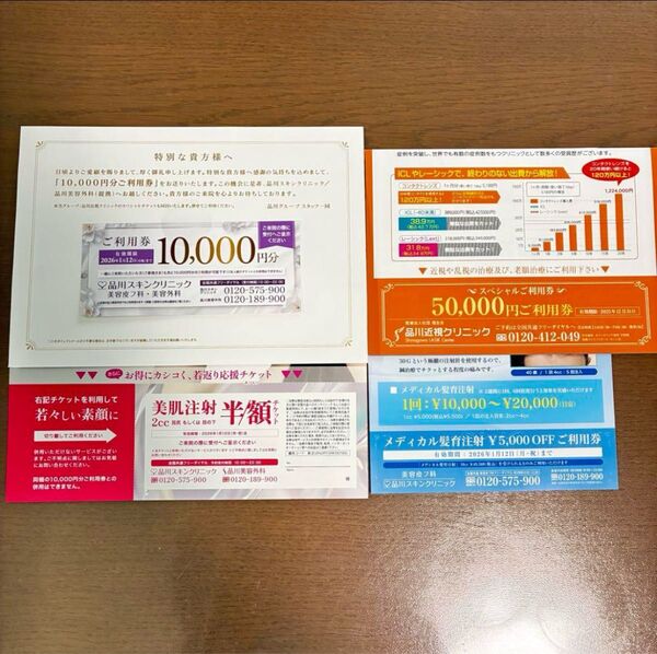品川 美容 クリニック ご利用券 10,000円分 クーポン 4枚セット