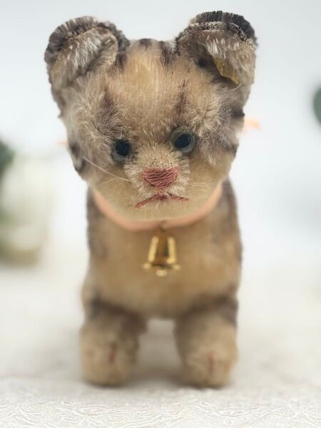 送料無料★シュタイフ★★Cat Tabby 17cm★猫のタビー/キャットタビー/ねこ★ビンテージ/アンティーク★Steiff