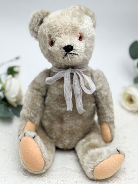 送料無料 独逸/ドイツ アンティークテディベア 34cm ビンテージベア/ヴィンテージベア ぬいぐるみ