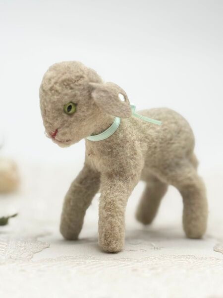 送料無料★シュタイフ★Lamby 10cm★最小サイズ/ヒツジのランビー/ひつじ/羊/ラム★ビンテージ/アンティーク★Steiff