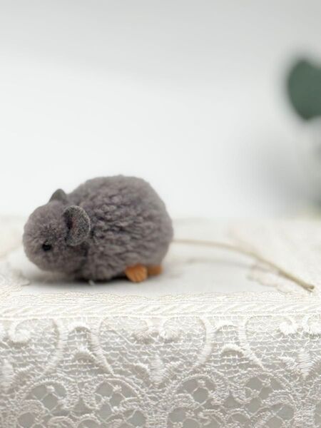 送料無料★シュタイフ★Woolen Mouse 4cm★ぽんぽんマウス/ネズミ/鼠★ビンテージ/アンティーク★Steiff