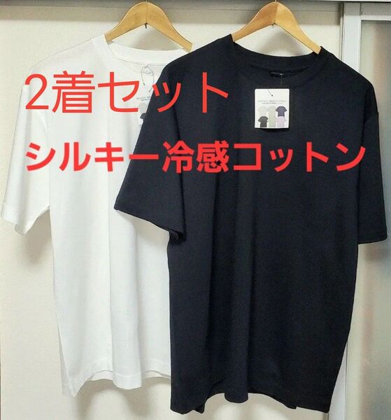 2着セット 25SS新作 ワークマン シルキー冷感コットン半袖Tシャツ Mサイズ