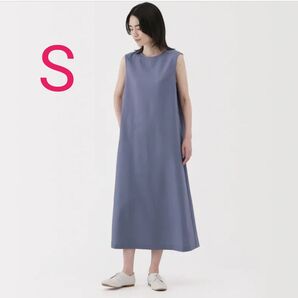 25SS新作 無印良品 風を通す ストレッチサッカー スリーブレスワンピース Sサイズ