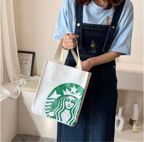 スターバックス トートバッグ スタバ 海外限定 ホワイト 白 STARBUCKS