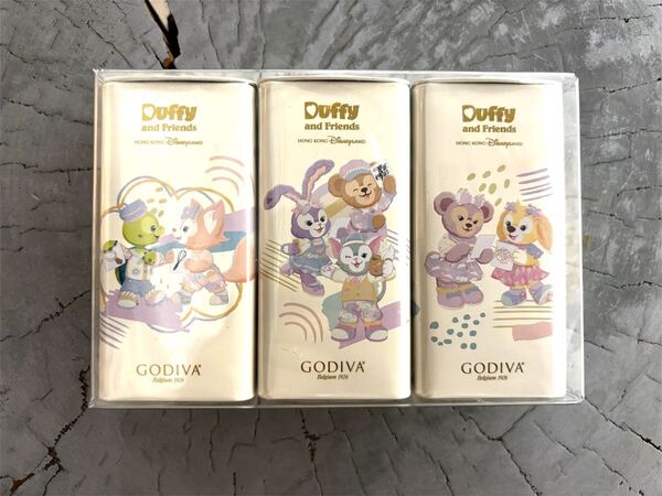 【香港限定】ダッフィー&フレンズ ディズニー GODIVAゴディバ 3缶セット