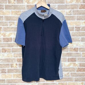 MONCLER ハーフジップTシャツ トリコロールカラー
