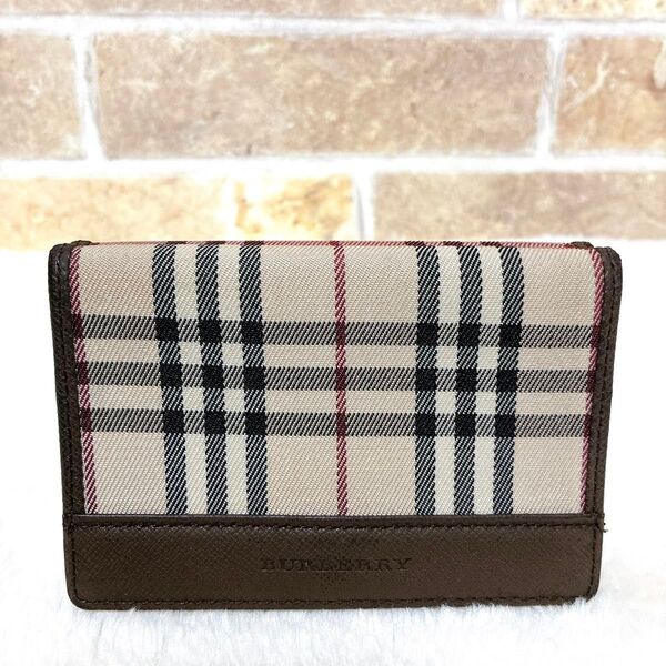 良品 BURBERRY バーバリー カードケース パスケース ノバチェック レザー