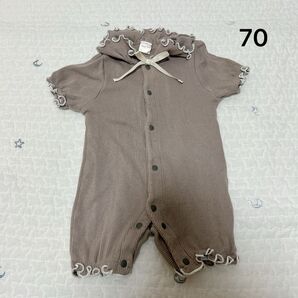 バースデイ カバーオール ロンパース ベビー服 半袖 テータテート リブ素材