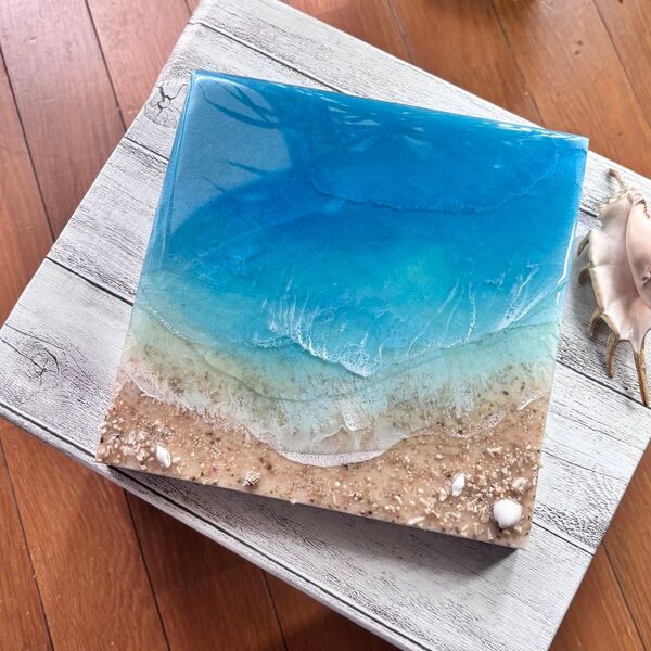 売り切りセール!『okinawaの海を感じる』渡嘉敷島 オーシャンレジンアート