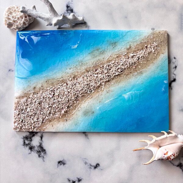 売り切りセール♪『沖縄の海を感じる』オーシャンレジンアート/サンゴ礁/離島の海