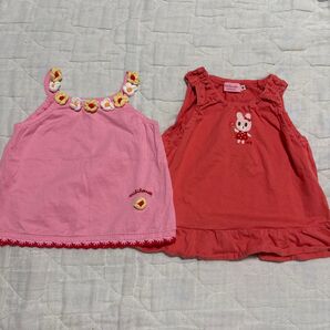 ミキハウス タンクトップ チュニック 2枚 80