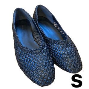 AMERICAN HOLIC メッシュパンプス ストローバレーシューズ ローヒールパンプス 透かし編み Sサイズ ブラック