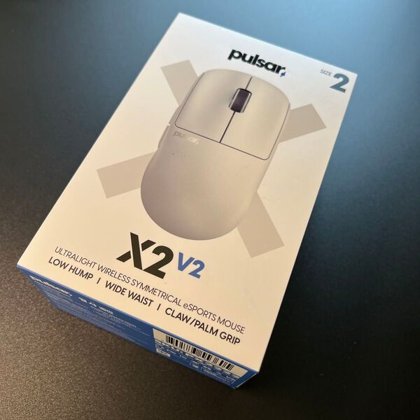 Pulsar Gaming Gears X2V2 ワイヤレス ゲーミングマウス 超軽量 53グラム 左右対称 2.4Ghz