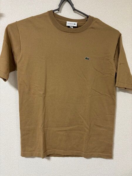 LACOSTE クールマックスニットTシャツ ラコステ カットソー Tシャツ ベージュ