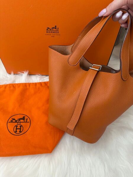 HERMES エルメス ピコタン 18 PM トリヨンクレマンス ハンドバッグ