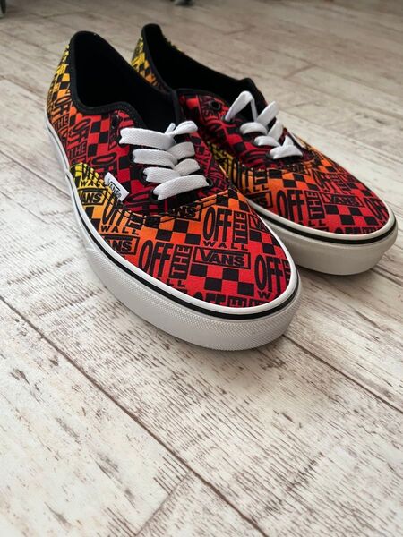 新品 保管品 VANS スリッポン 27.0cm authentic logo flame オーセンティック スニーカー