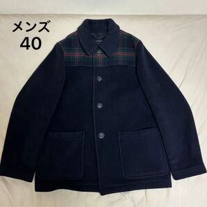 【中古品】フレッドペリー メンズ コート ネイビー 40