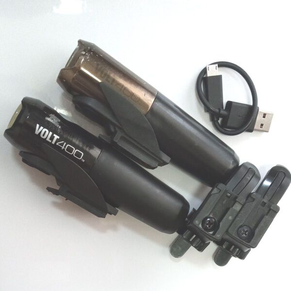 VOLT400 ボルト ※点灯充電確認済 CATEYE USB充電式 前照灯 ロードバイク クロスバイク HL-EL461RC