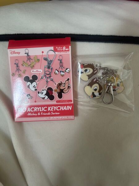 アクリルキーホルダー ストラップ ディズニー ミッキーアンドフレンズ チップ デール クラリス トリオアクリルキーチェーン