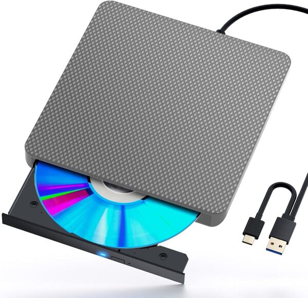 新品未使用ブルーレイ ドライブUSB 3.0+Type-c ポータブルプレイヤー CD/DVD/BD 読み込み 書き込み対応