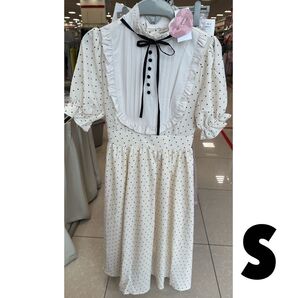 しまむら 青木美沙子 ドットワンピース S
