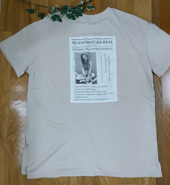 最終■COLZA バックプリントTシャツ S(表示) オーバータイプ USED 大きめなのでMサイズの方に 再出品可