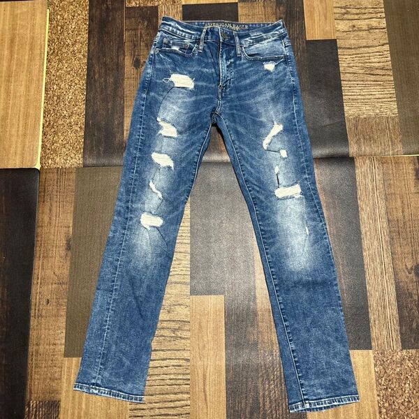 メンズAMERICAN EAGLE ダメージデニム【サイズ165/70A】【スリム】