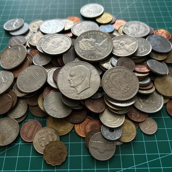 外国コイン 外国硬貨 まとめ売り 約1kg